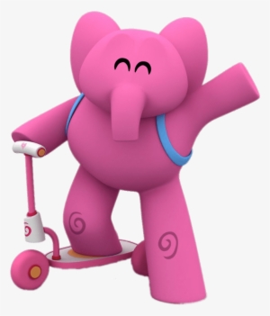 Elly Riding Scooter Png - Pocoyo Png #907271