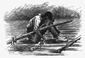 Young People's Pavilion - Clemens Huck Finn 1885nasleep On The Raft Ndrawing #907402