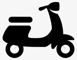 Png File - Scooter Black And White #907758