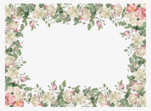 White Flower Frame Png Transparent Image - Transparent Floral Frame Png #908226