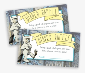 Where The Wild Things Are Baby Shower Diaper Raffle - Wild Max Round Gift Stickers #908430