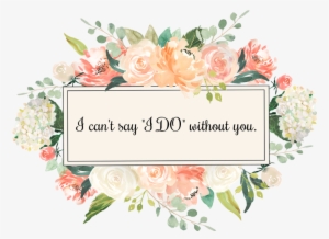 Bridal Floral Frame - Watercolor Foliage Png Transparent #908608