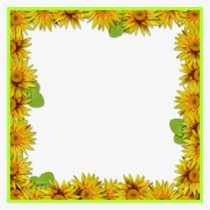 Sunflower Border Png - Yellow Flower Frame Png #908841