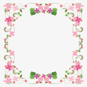 Square Pink Flower Frame - Animais Vida Imóvel Moda Formas Vintage Fantasia Lazer #908864