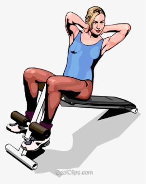 Woman Doing Sit-ups Royalty Free Vector Clip Art Illustration - Jumping #908885