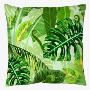 Seamless Pattern With Tropical Palm Leaves Floor Pillow - Sewing #908934