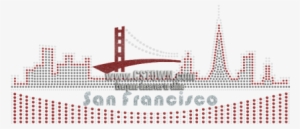 City Silhouette San Francisco Bling Iron On Transfer - Iron-on #909568
