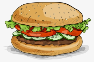 Hamburger Fast Food Veggie Burger - Hamburger Burger Vector Png #909805 Hamburger Fast Food Veggie Burger - Hamburger Burger Vector Png #909805