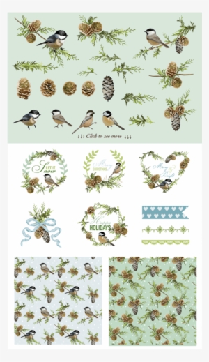 Cards And Notes Elements S543 - Kiefernkegel Weihnachtsmuster - Fleecedecke #909894