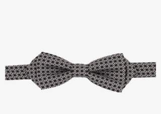 Black & White Micro Geometric Design Bow Tie - Polka Dot #9000701