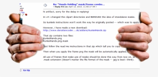 Looks Like The Mask Needs To Be Shaved A Bit On The - Hand Png Transparent Holding #9000965