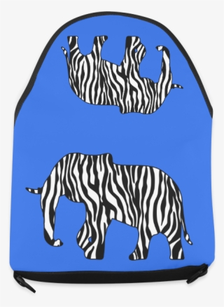 Zebraphant Elephant With Zebra Stripes Black White - Zebra #9000999