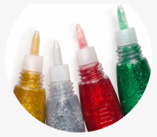 Tubes Of Glitter Glue On A White Background - Glitter Tube #9001174
