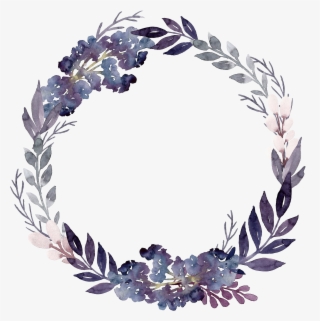Flower Leaf Garland Purple Wreath Foliage Flowers Clipart - Венок Цветы Пнг #9003477