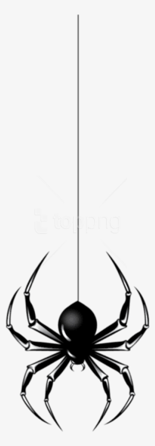 Free Png Download Halloween Black Spider Png Images - Spider Hanging Clip Art #9003613