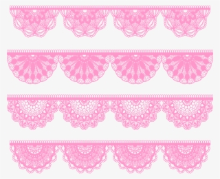 Pink Download Fan Shaped Lace Edge Transprent #9005024