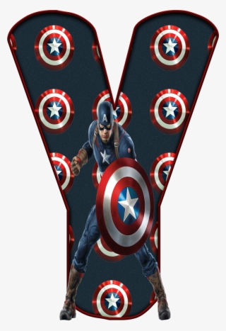 ✿‿de Alfabeto Decorativo Captain America Birthday, - Alfabeto Decorativo Avengers #9006362