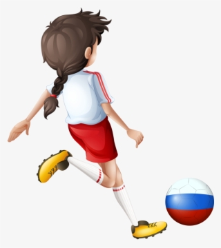 Profissões E Ofícios - Girl Playing Football Png #9008268