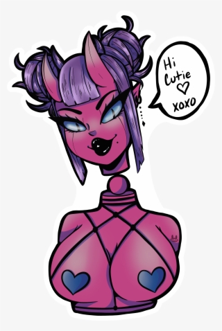 Demon Girl Sticker - Cartoon #9009144