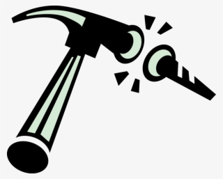 Vector Illustration Of Claw Hammer Hand Tool Used To - Chiodi Clipart #9009980