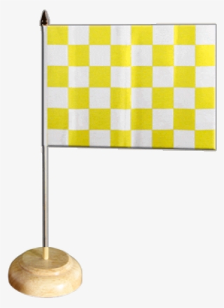 Checkered Yellow-white Table Flag - Flag #9010077