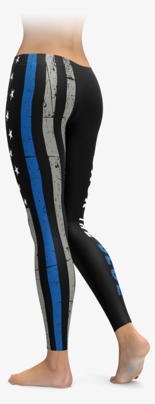 Are You A Police Officer Or Maybe You Love Someone - Checker Stripe Leggings #9013107