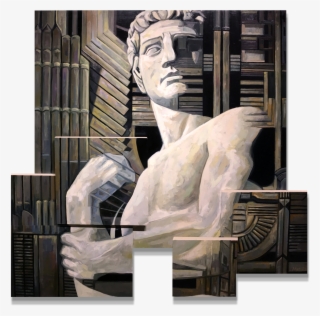 These Paintings Use Altered Original Art Deco Designs - Statue #9013161