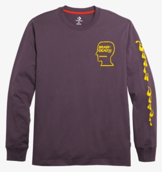 Converse X Brain Dead Long Sleeve T Shirt Dusk Purple - Converse X Brain Dead Tee Longsleeve #9013250