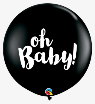 Onyx Black Latex Balloons - Oh Baby Gender Reveal #9013785