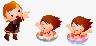 Child Cartoon Children Transprent Png Ⓒ - Dibujo Natacion Niño #9014041