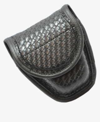 22178 Bianchi Basketweave Double Handcuff Case - Leather #9014652