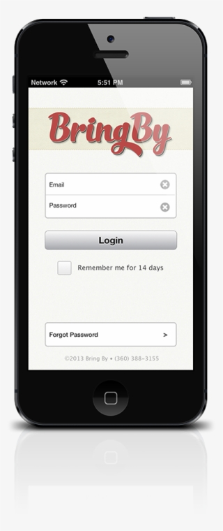 Bringby Phone Login Screen - Iphone #9015455