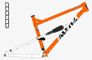 Rocket Diagram Orange And White - Bicycle Frame #9015905