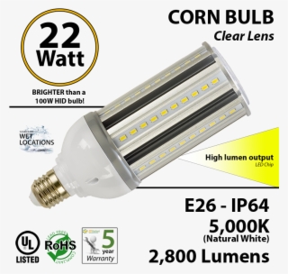 100w Hid Replacement Bulb 24 Watt Led Corn Light 2800lm - Fluorescent Lamp #9017651
