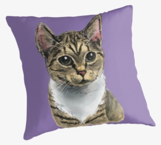 This Is A Pencil Drawing Of A Tabby Cat With Large - Cat #9017888