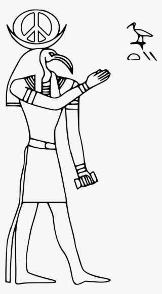 Scalable Vector Graphics Peace Sign Egyptian God Thot - Thoth Egyptian God Drawing #9018273