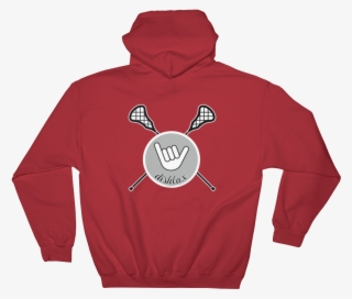 Hang Loose Lacrosse Hoodie Red/silver - Sweatshirt #9018962