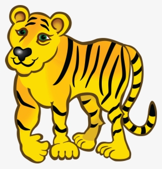 Free Clipart Of A Tiger - Tiger Coloured #9019790