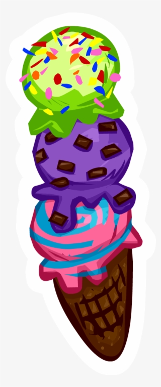 Triple Scoop Pin - Ice Cream Club Penguin #9020307 Triple Scoop Pin - Ice Cream Club Penguin #9020307