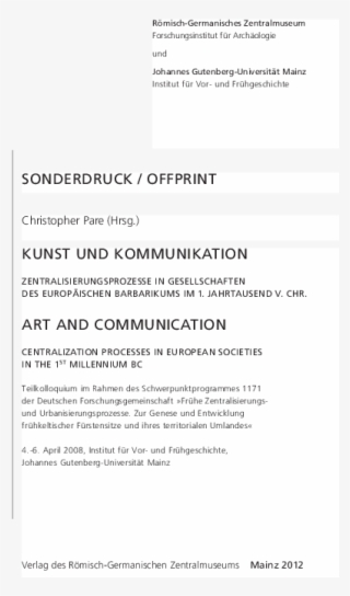 Images And Visual Codes Of Early Celtic Warrior Elites - Document #9020897