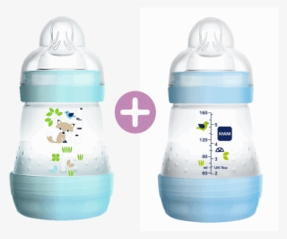 2 X Mam Easy Start Anti Colic Bottle 160ml Teat 1 Fox - Baby Boy Bottles #9022167