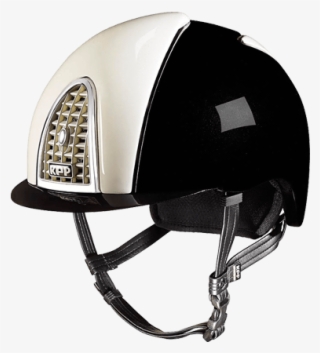 Riding Helmet Xc Cross Shine Black & White By Kep - Equestrian Helmet #9023506