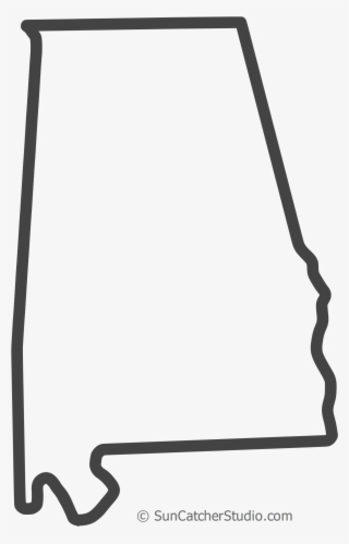 Free Alabama Outline With Home On Border, Cricut Or #9025286