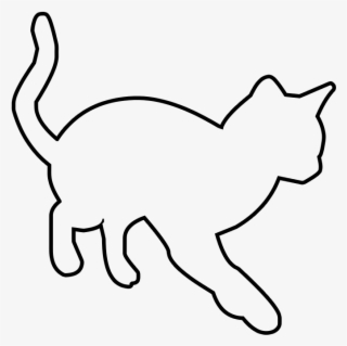 Outline Of A Cat - Line Art #9025305
