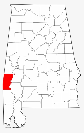 Map Of Alabama Highlighting Choctaw County - Limestone County Alabama #9025307