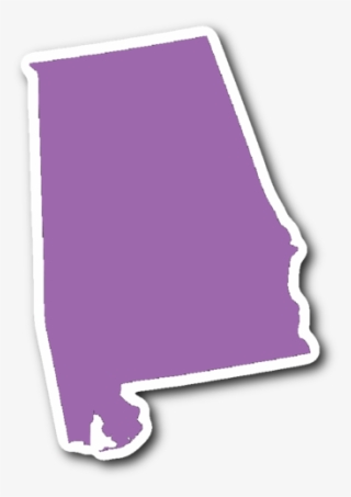Alabama State Shape Sticker Purple - Illustration #9025524