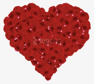 Free Png Rose Petals Heart Transparent Png - Heart #9028306