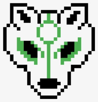 Green Lantern Wolf - Wolf Pixel Art Minecraft #9028338