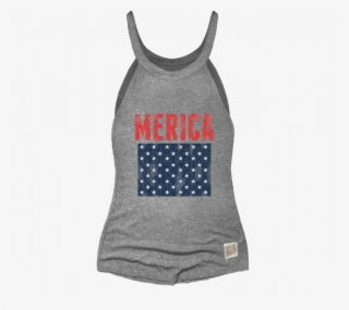 Merica Women's Rounded Bottom Tank - Active Tank #9029089