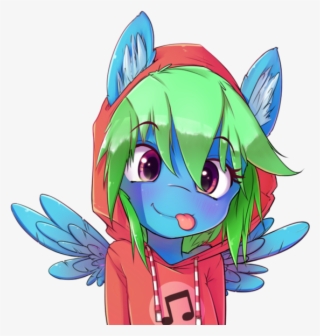 Hoodie, Blushing, Clothes, Delicious Flat Chest, Female, - Cartoon #9029751